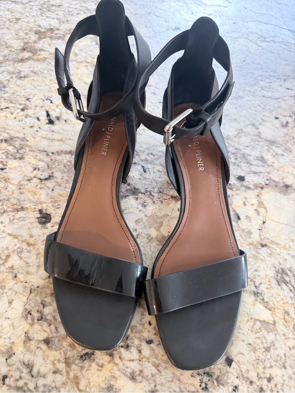 Donald Pliner Black Ankle-Strap Sandals — Women's
